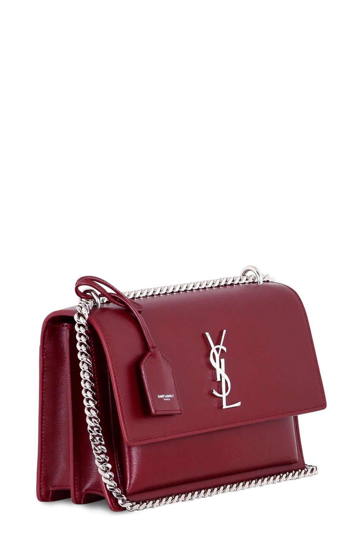 Medium Sunset Bag Red with Silver Hardware