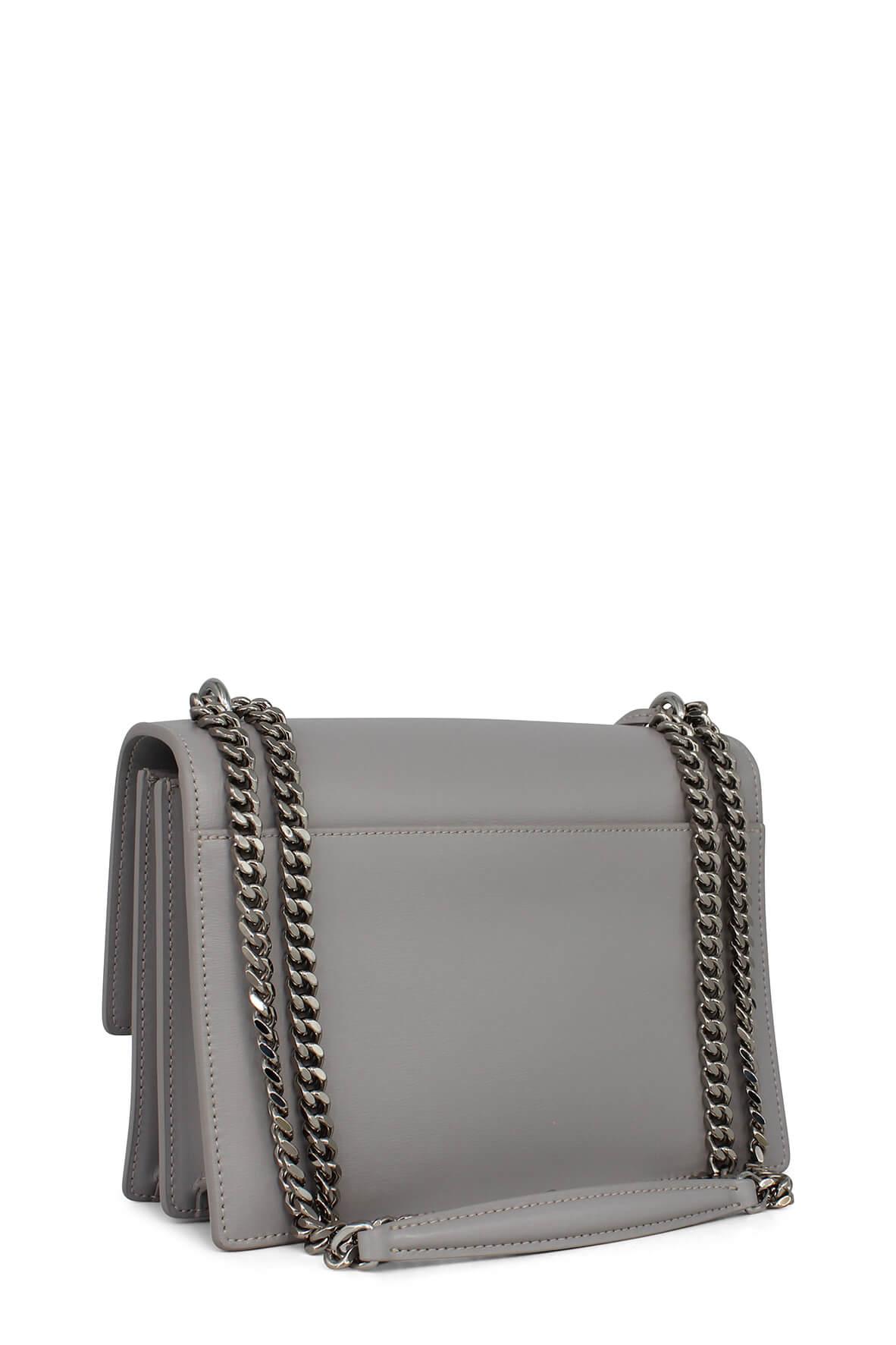 Medium Sunset Bag Grey with Silver Hardware