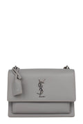 Medium Sunset Bag Grey with Silver Hardware