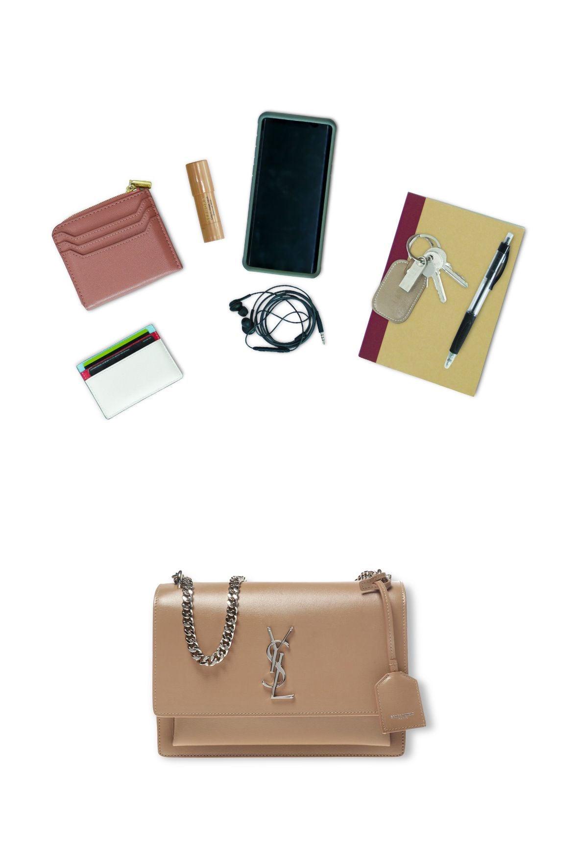 Medium Sunset Bag Light Brown with Silver Hardware