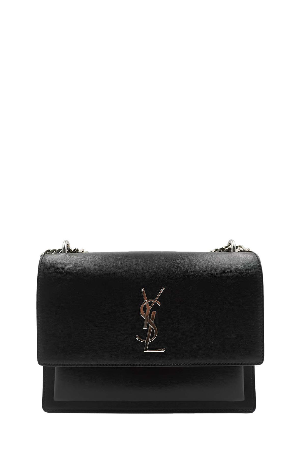 Medium Sunset Bag with Silver Hardware Black