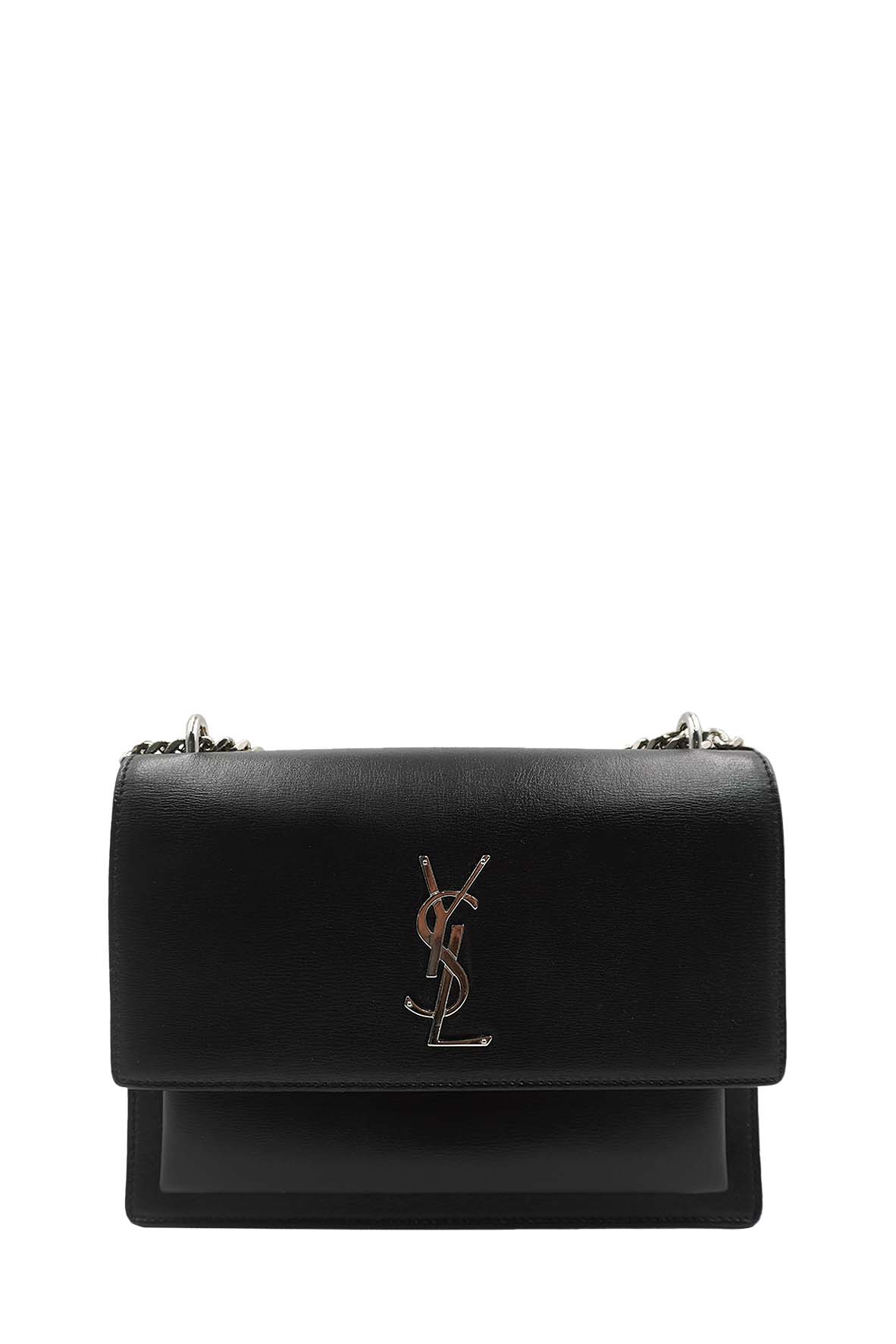 Medium Sunset Bag with Silver Hardware Black