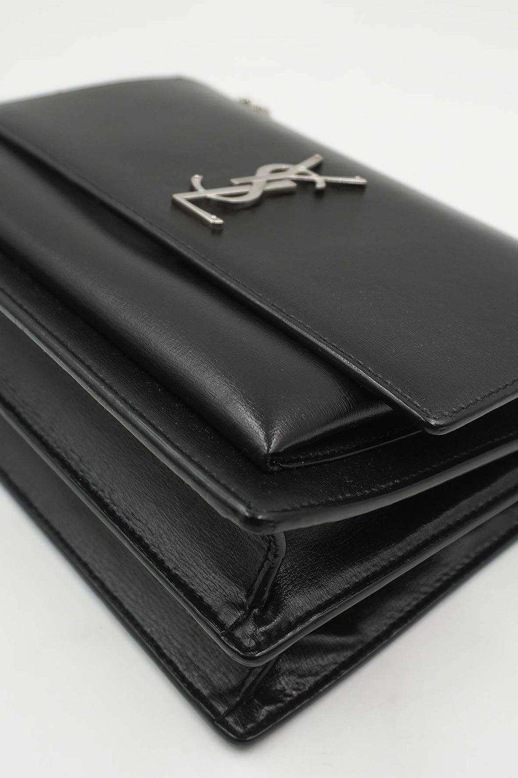 Medium Sunset Bag with Silver Hardware Black