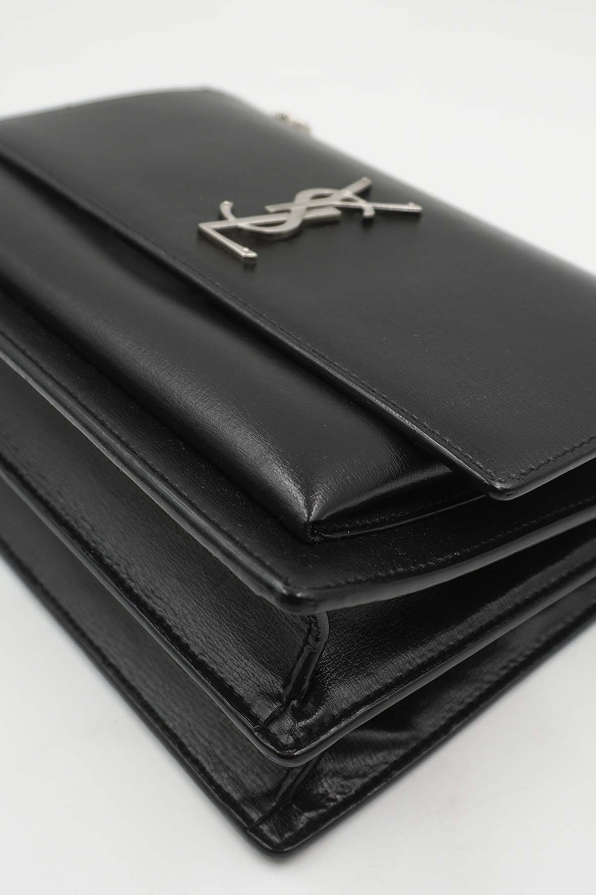 Medium Sunset Bag with Silver Hardware Black