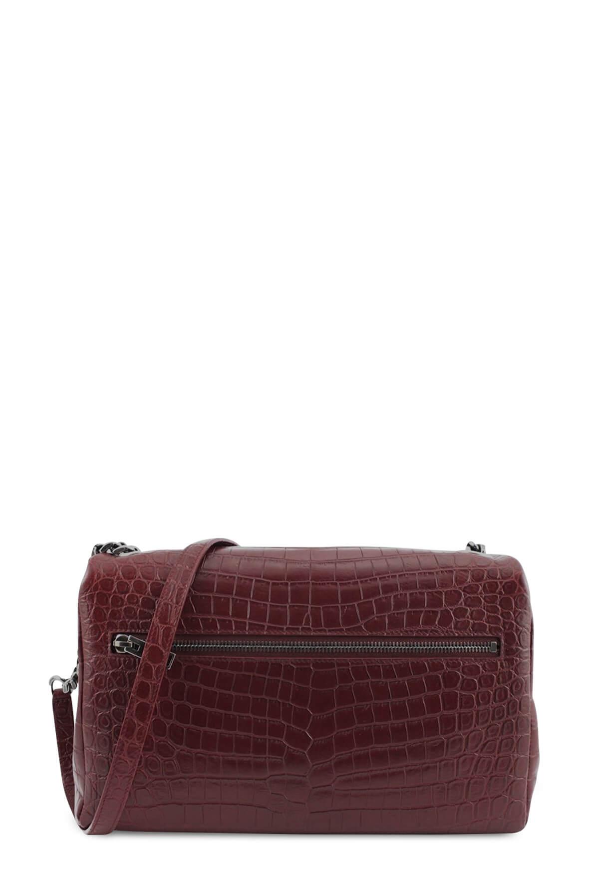 Medium West Hollywood Bag Crocodile Embossed Red