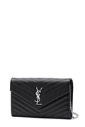 Monogram Chain Wallet Black with Silver Hardware