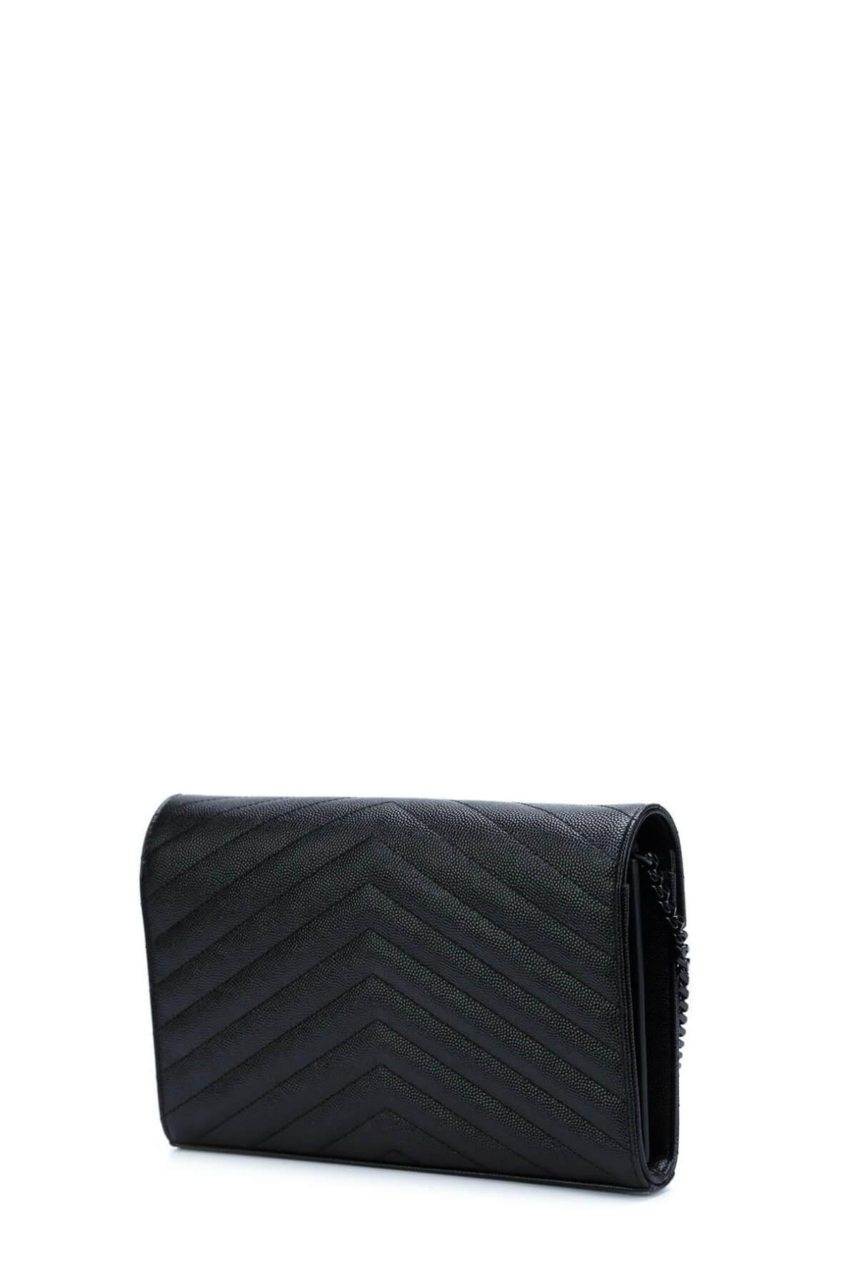 Monogram Chain Wallet Black with Black Hardware