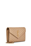 Monogram Chain Wallet Oak with Gold Hardware