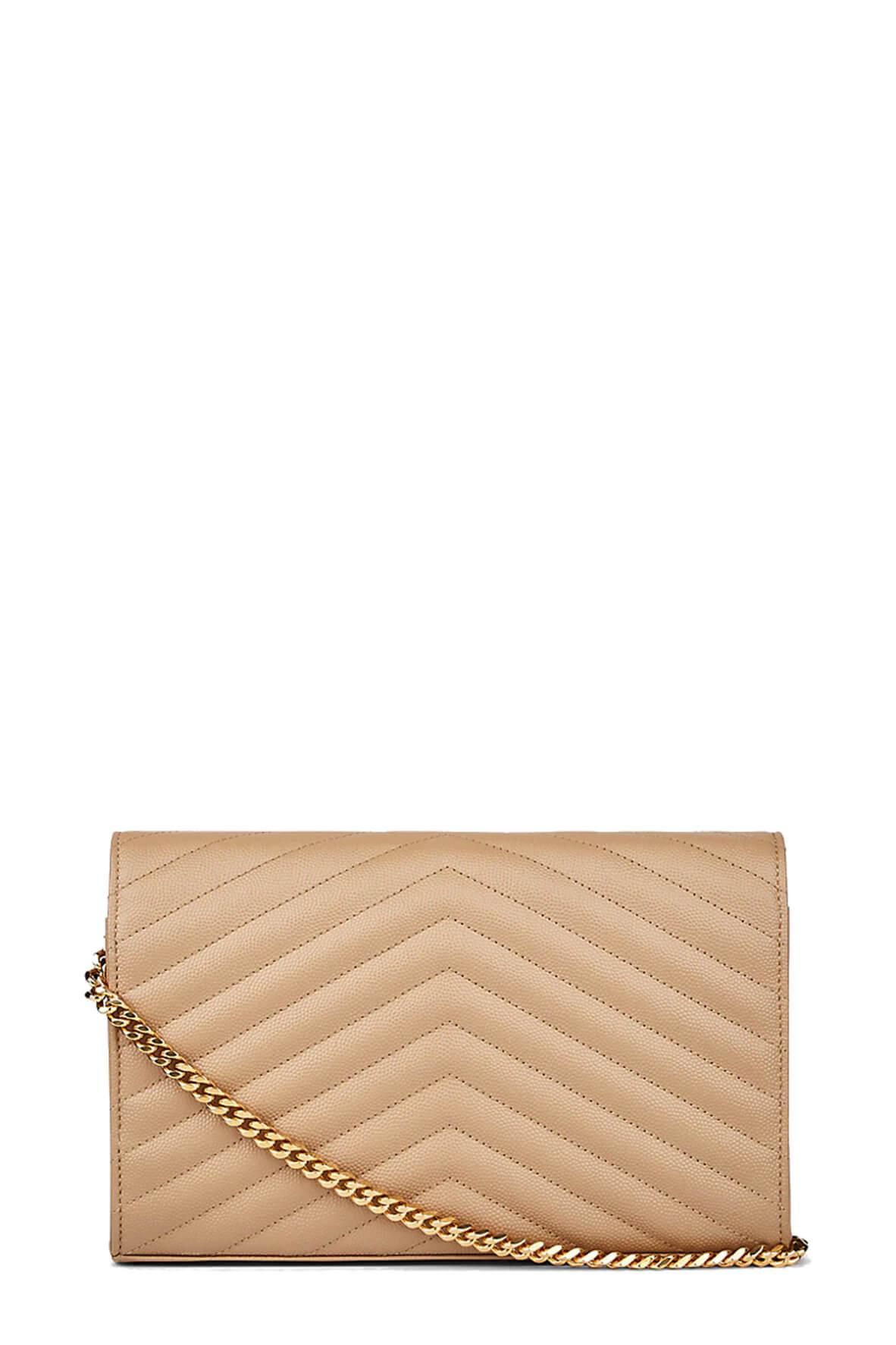 Monogram Chain Wallet Oak with Gold Hardware