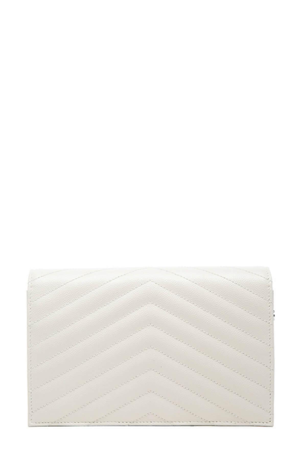 Monogram Chain Wallet Cream with Black Hardware