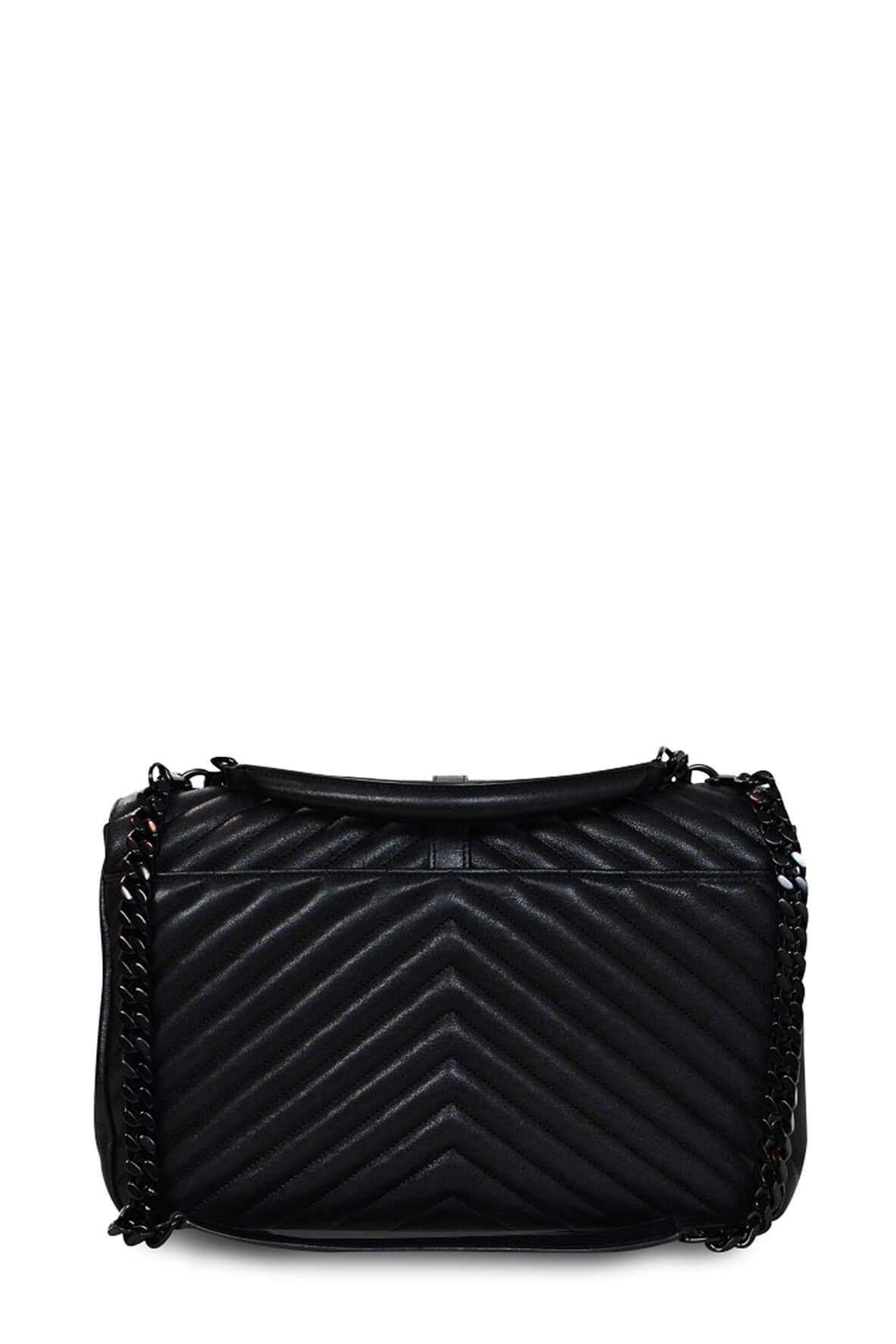Large Monogram College Bag Dark Grey