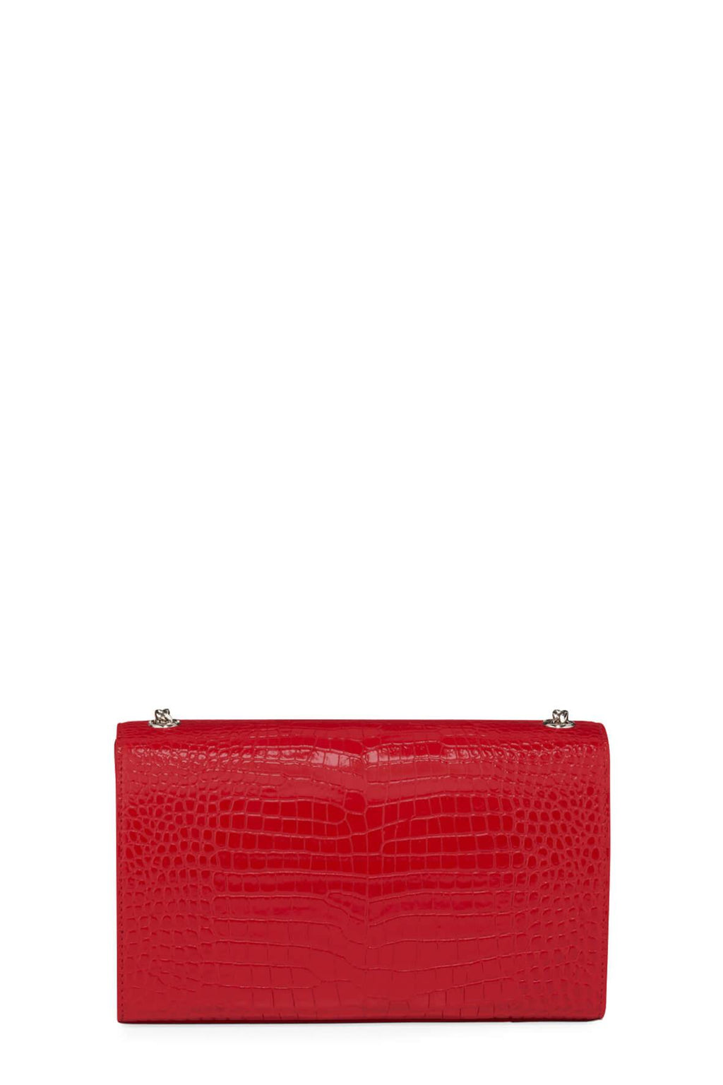 Monogram Medium Kate with Tassel Crocodile Embossed Eros Red