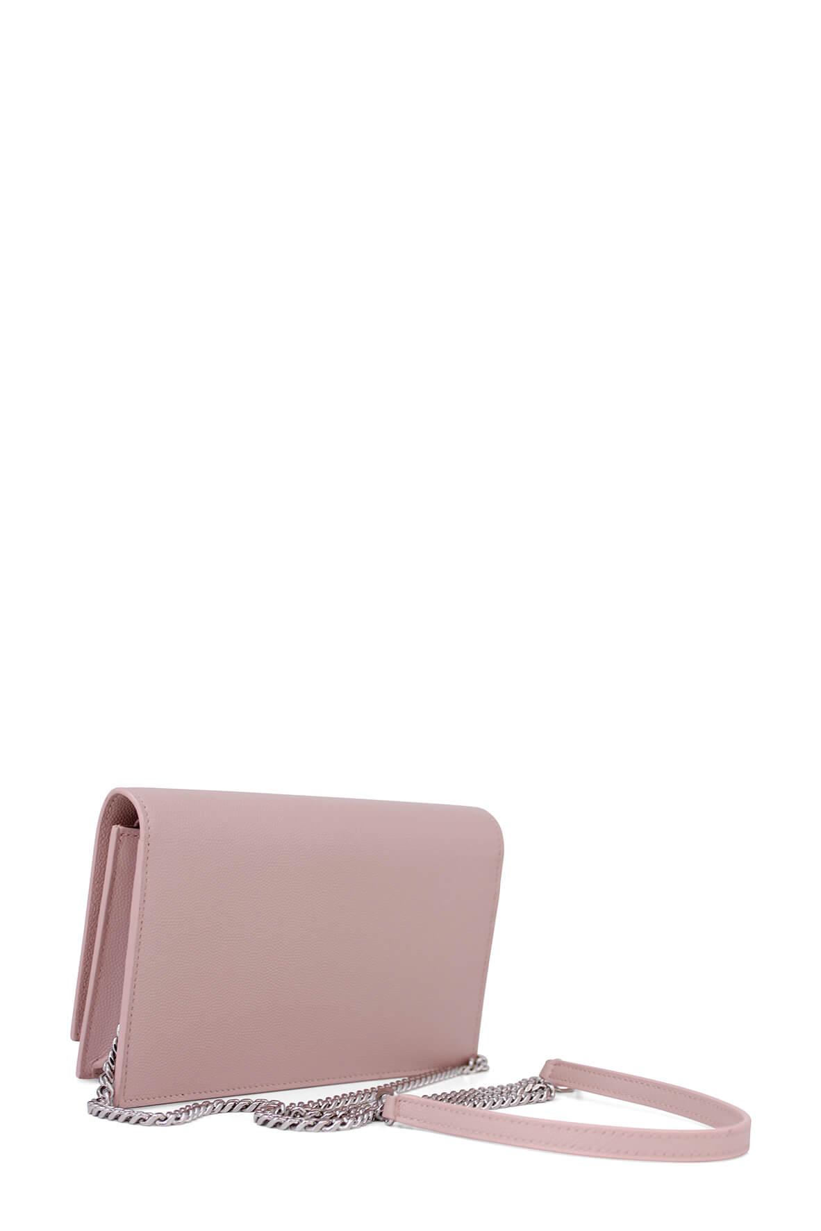 Monogram Small Kate with Tassel Pink with Silver Hardware