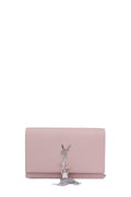 Monogram Small Kate with Tassel Pink with Silver Hardware