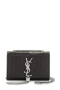 Monogram Small Kate with Tassel Crocodile Embossed Black