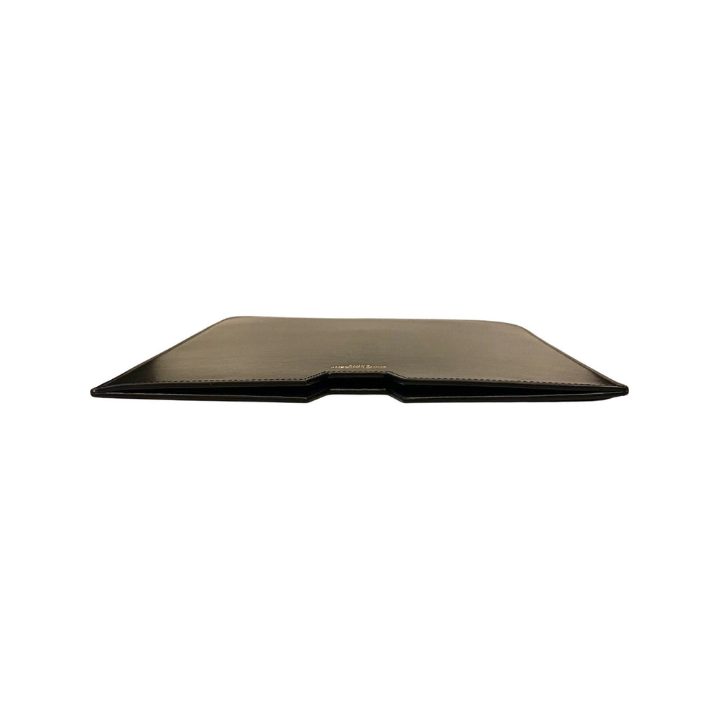 Saint Laurent iPad Pro Sleeve Smooth Black Calfskin Leather Gold Logo