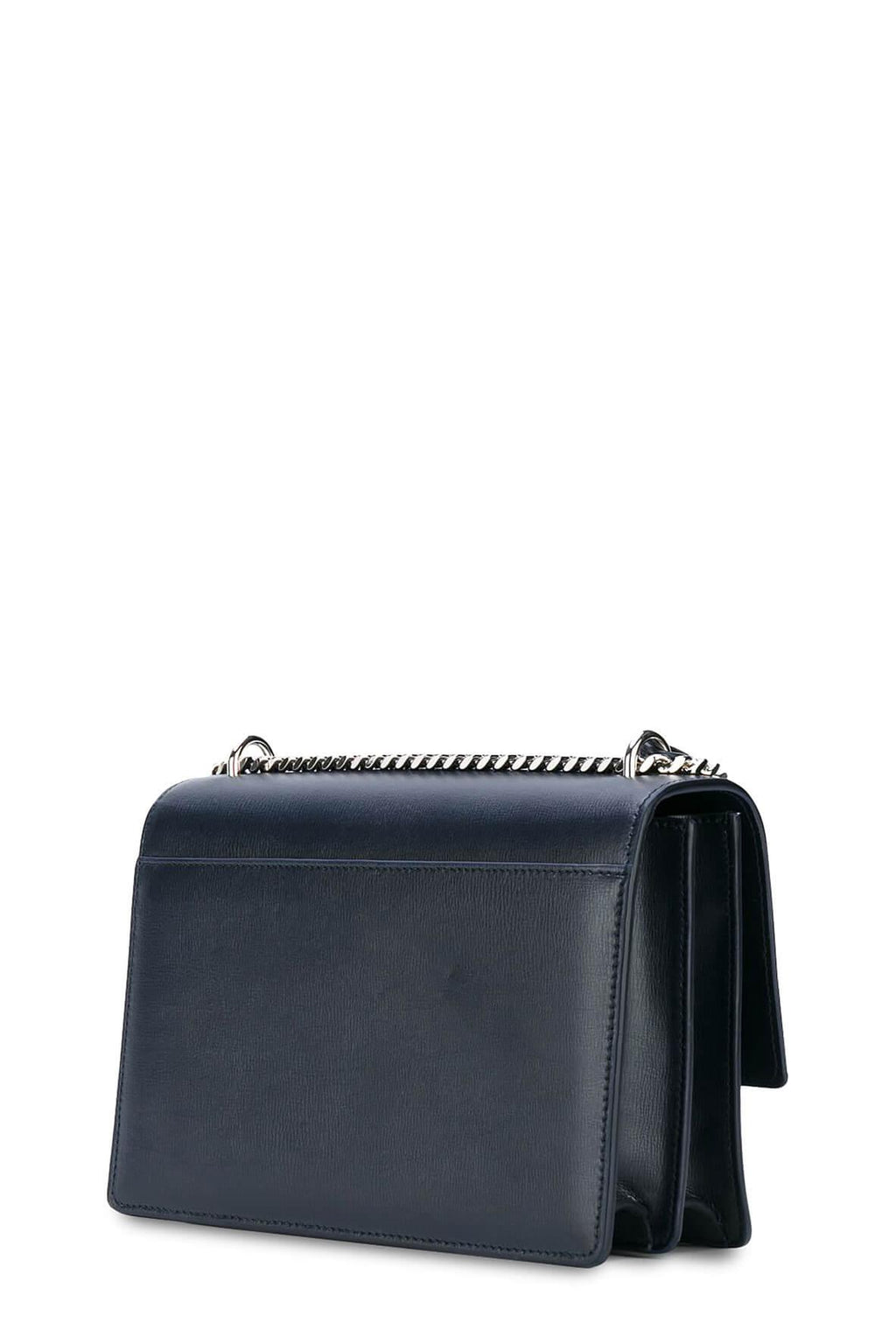 Medium Sunset Bag Navy with Silver Hardware