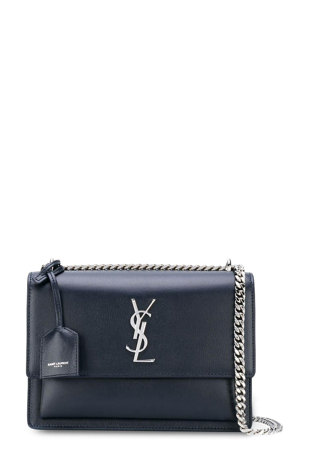 Medium Sunset Bag Navy with Silver Hardware