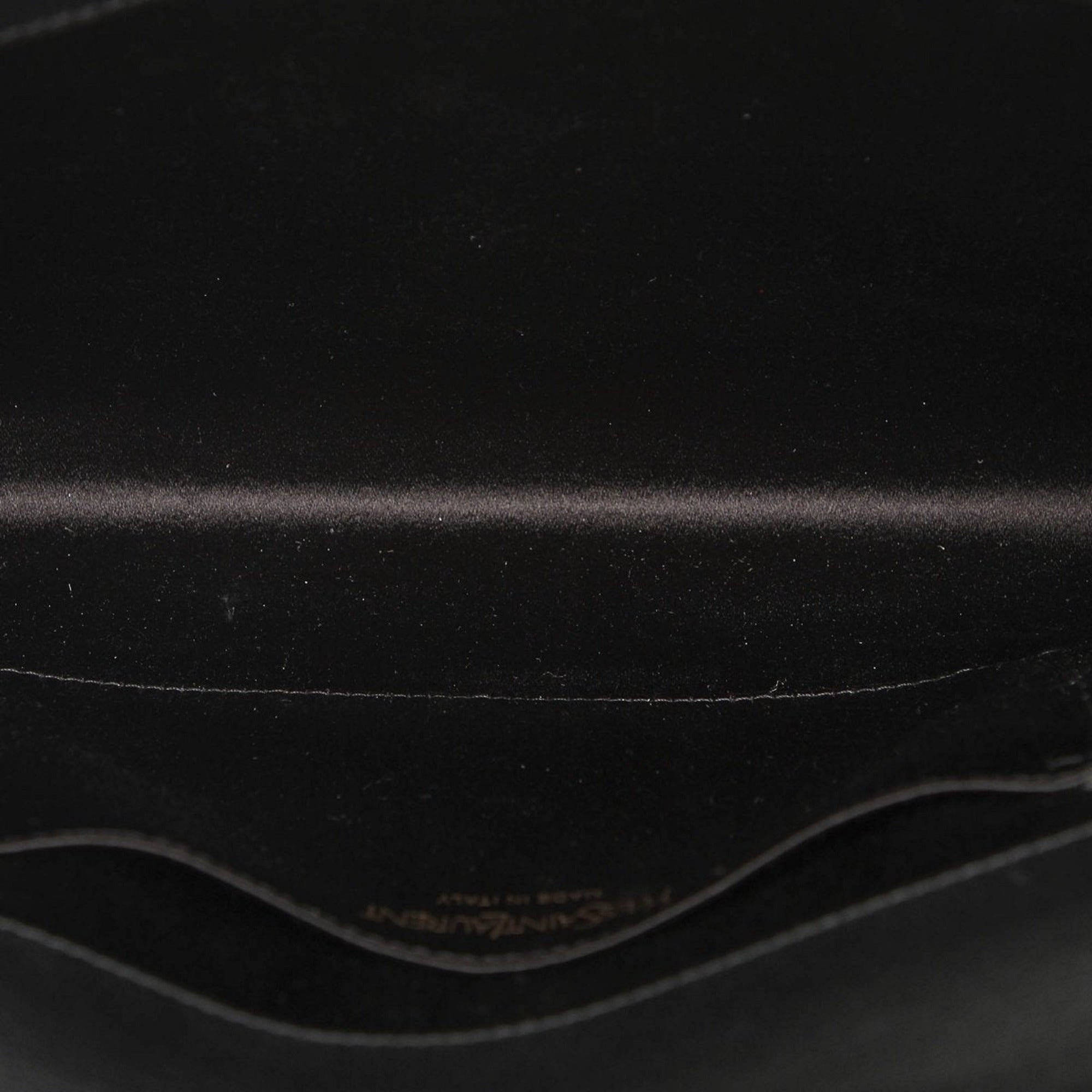 Saint Laurent YSL Belle de Jour Leather Black Large Clutch Bag