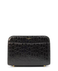 Croco Carre Crossbody Black