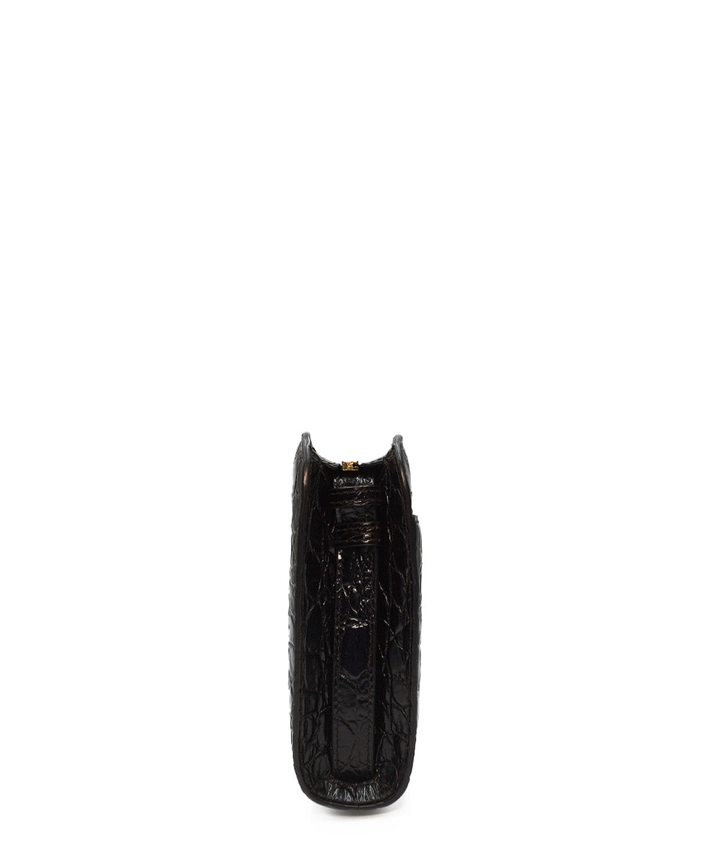 Croco Carre Crossbody Black