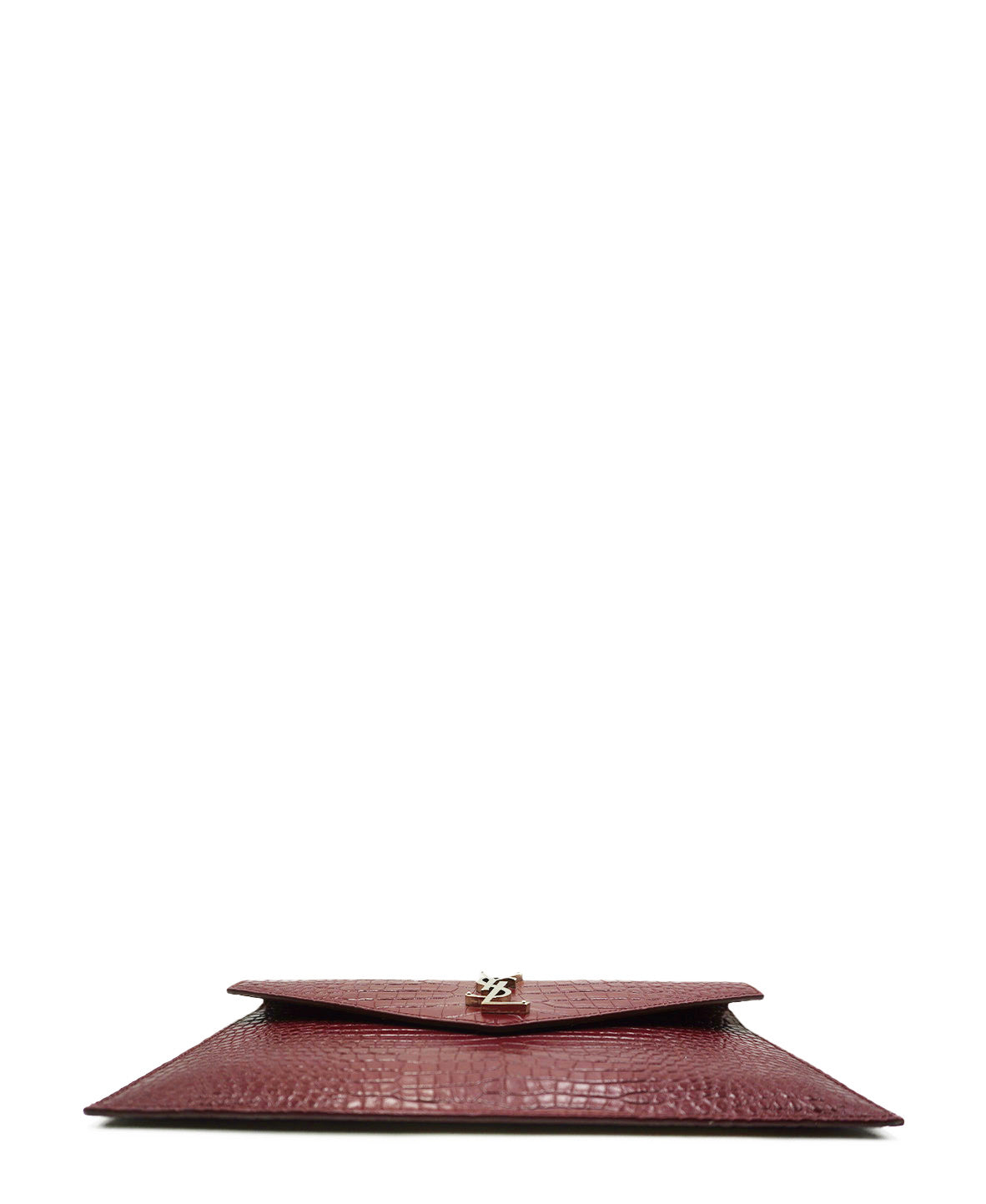 Embossed Monogram Uptown Envelope Pouch Red