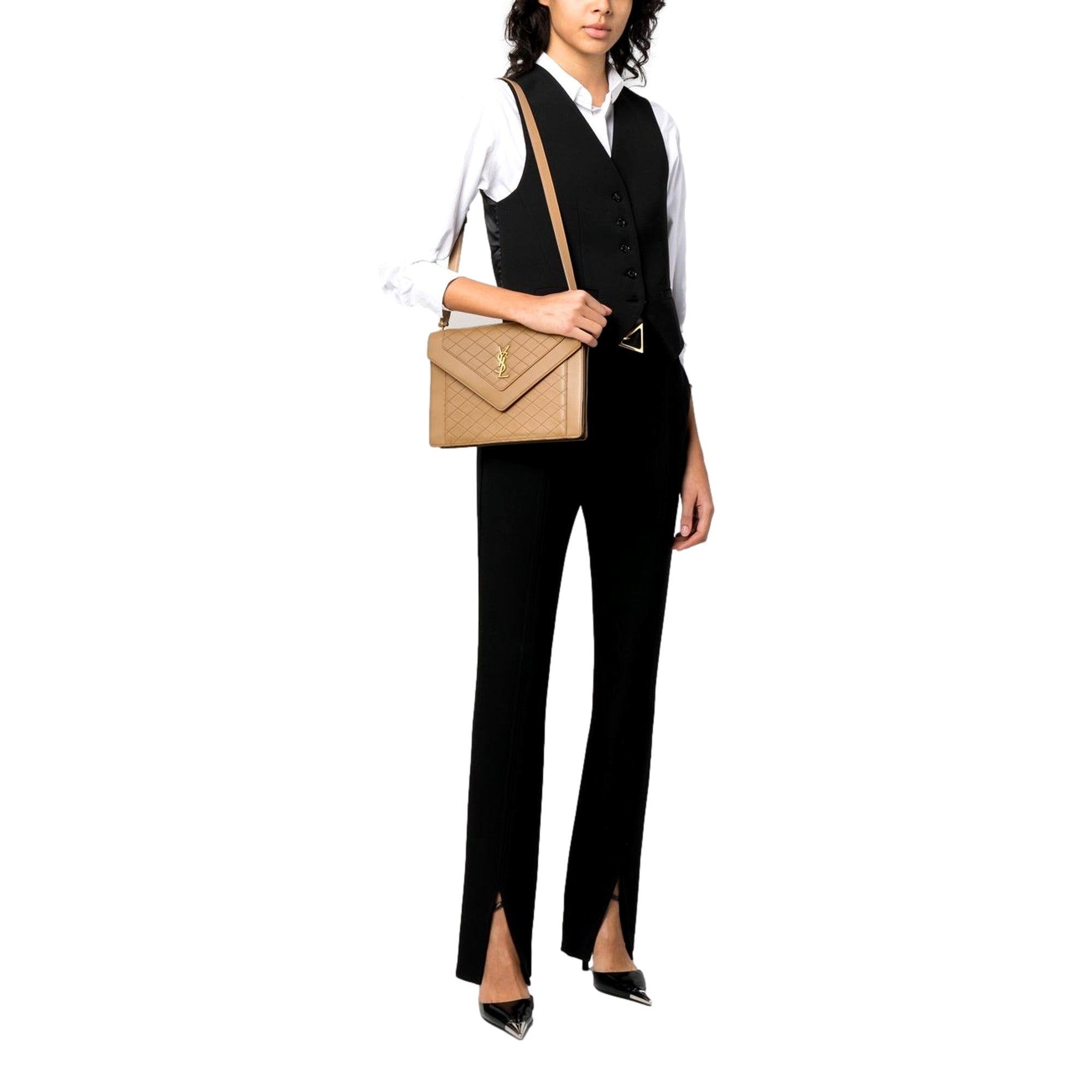 Saint Laurent Gabby Light Brown Shoulder Bag