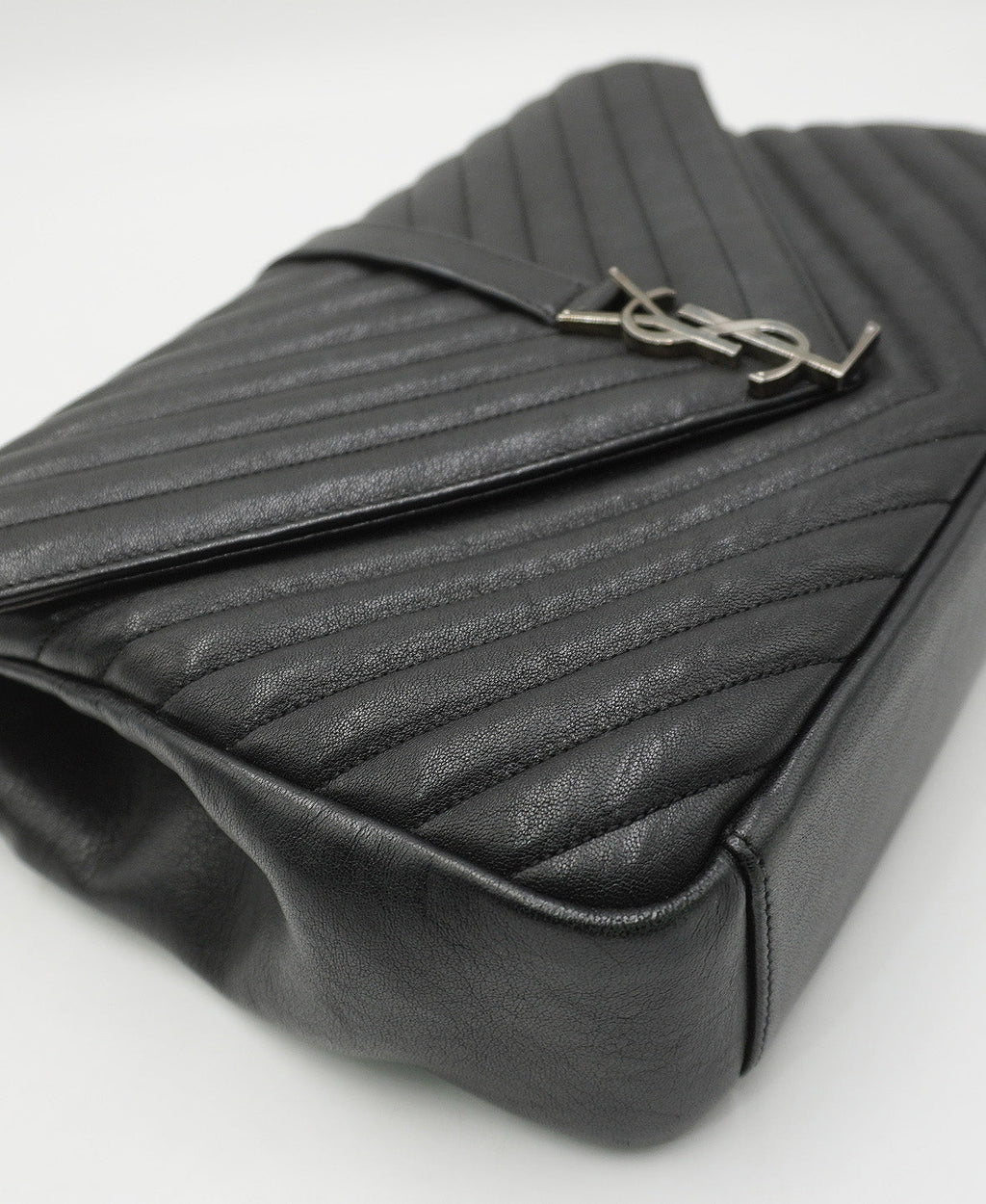 Large Monogram Chevron MatelassÃƒÆ’Ã‚Â© College Bag Black