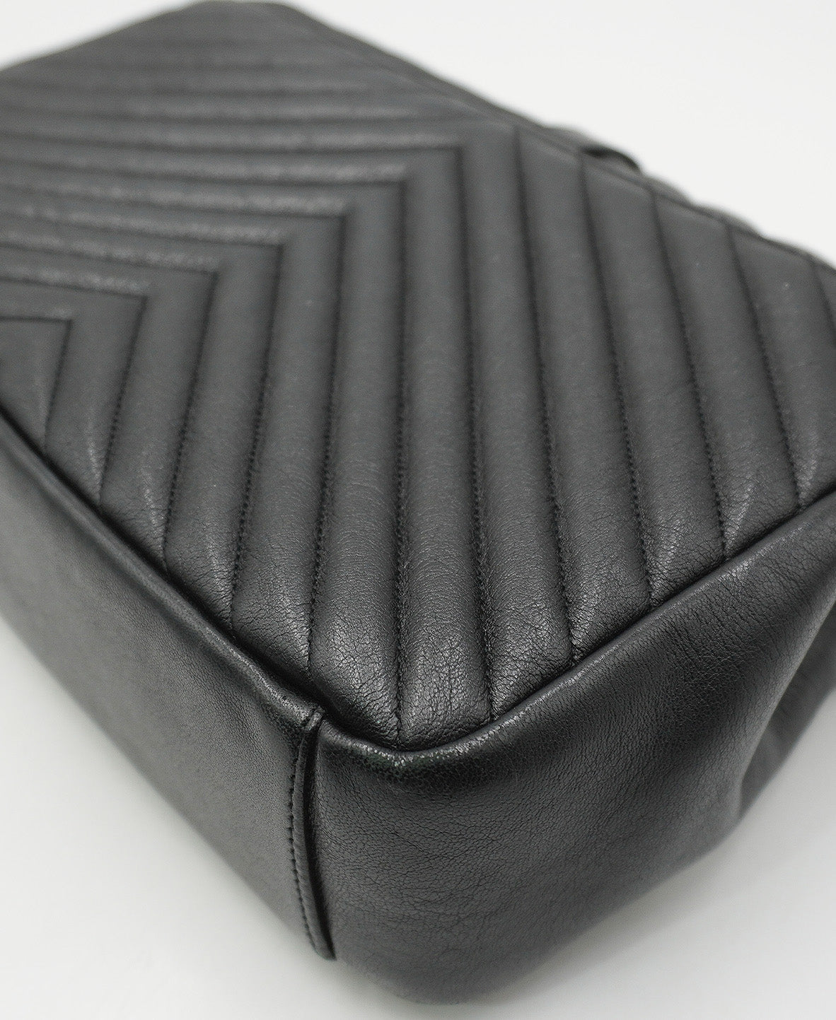 Large Monogram Chevron MatelassÃƒÆ’Ã‚Â© College Bag Black