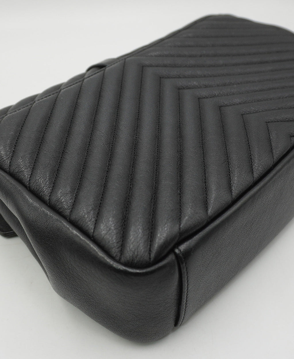 Large Monogram Chevron MatelassÃƒÆ’Ã‚Â© College Bag Black