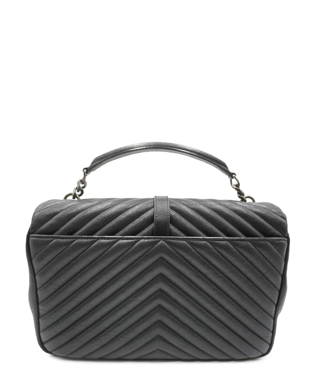 Large Monogram Chevron MatelassÃƒÆ’Ã‚Â© College Bag Black