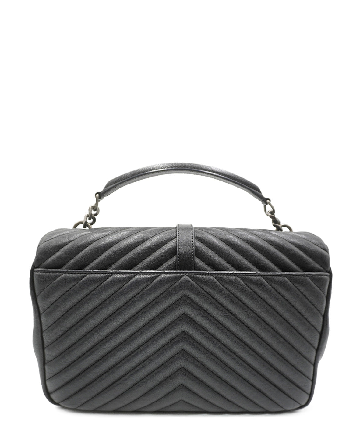 Large Monogram Chevron MatelassÃƒÆ’Ã‚Â© College Bag Black