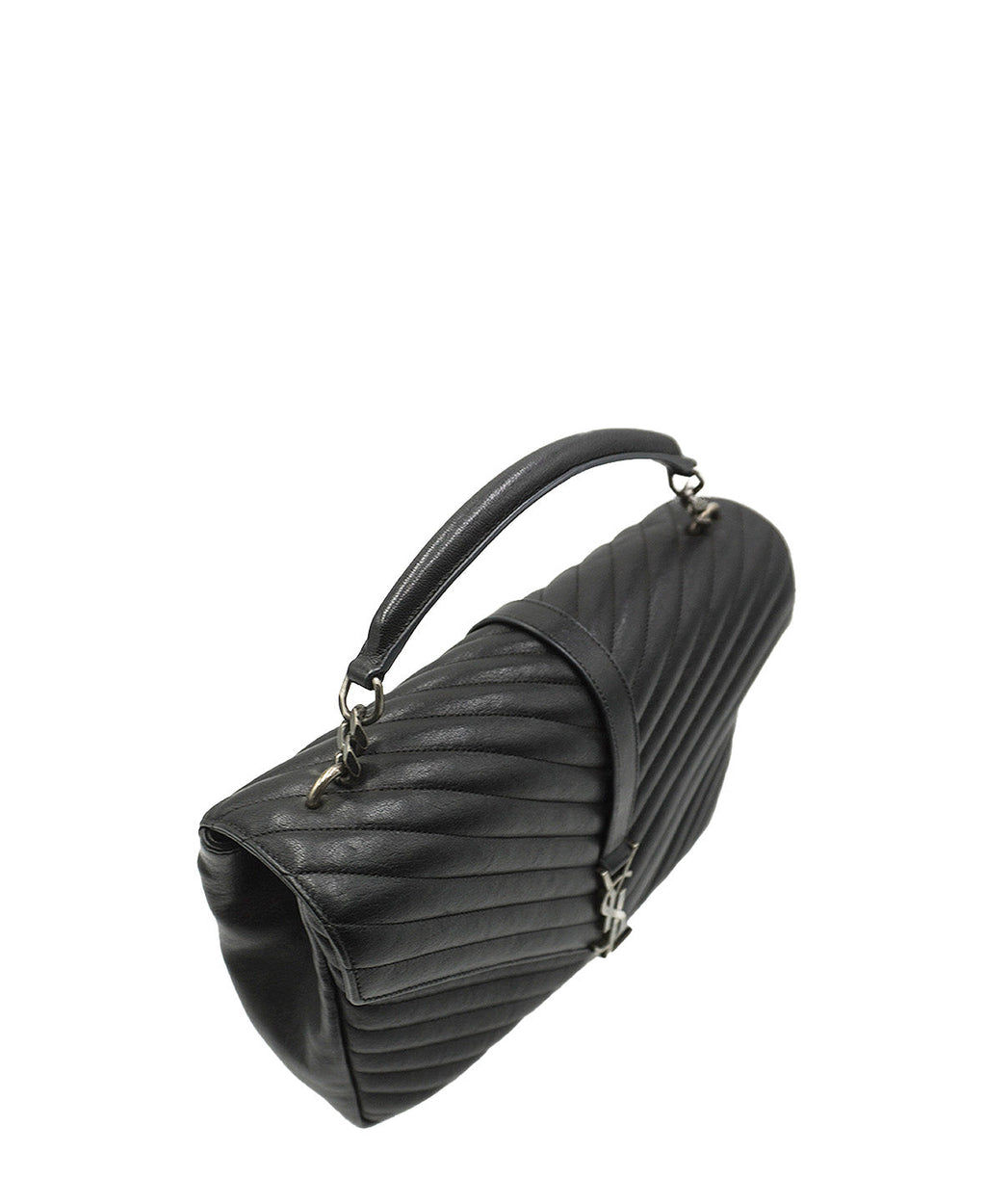Large Monogram Chevron MatelassÃƒÆ’Ã‚Â© College Bag Black