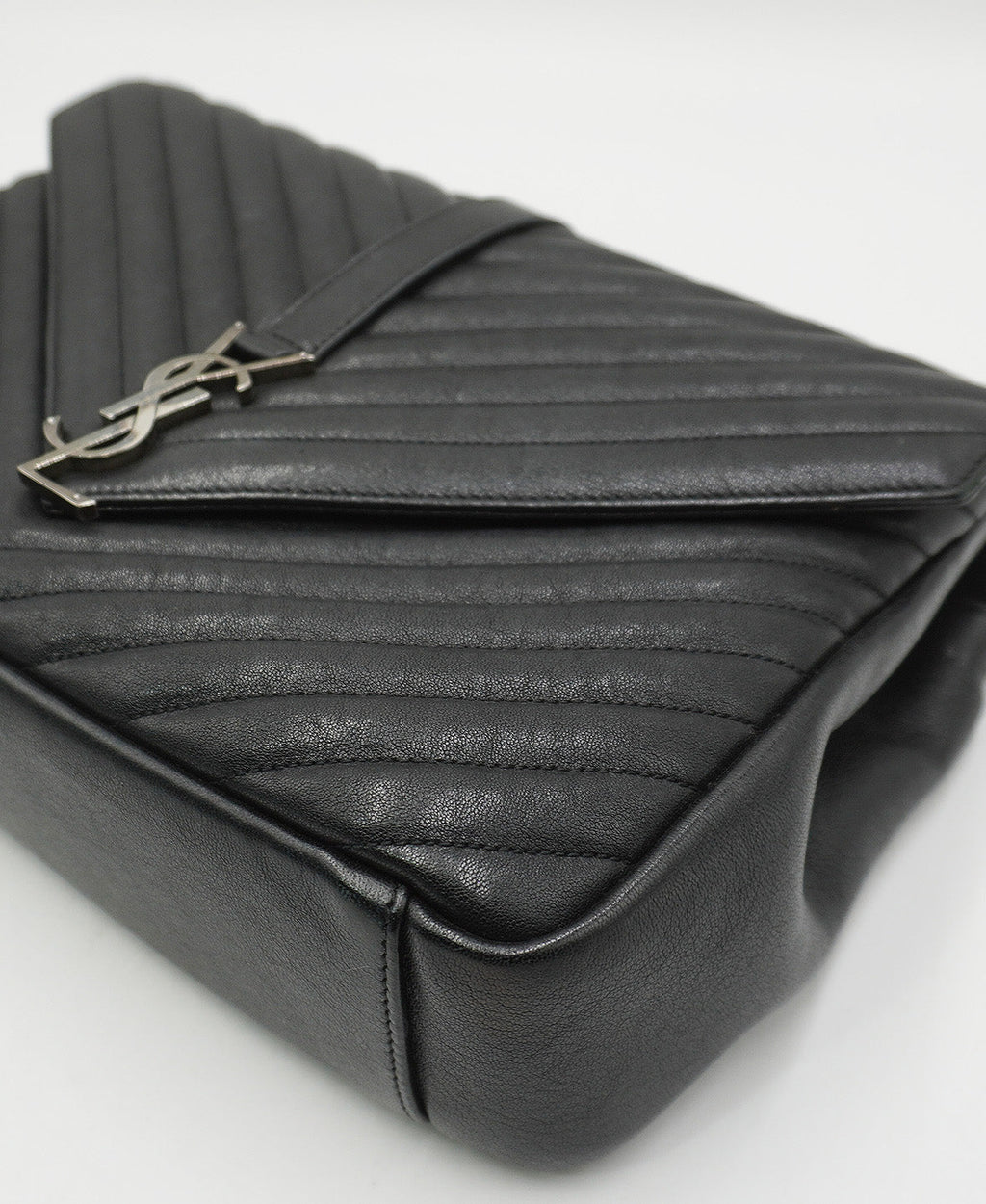Large Monogram Chevron MatelassÃƒÆ’Ã‚Â© College Bag Black