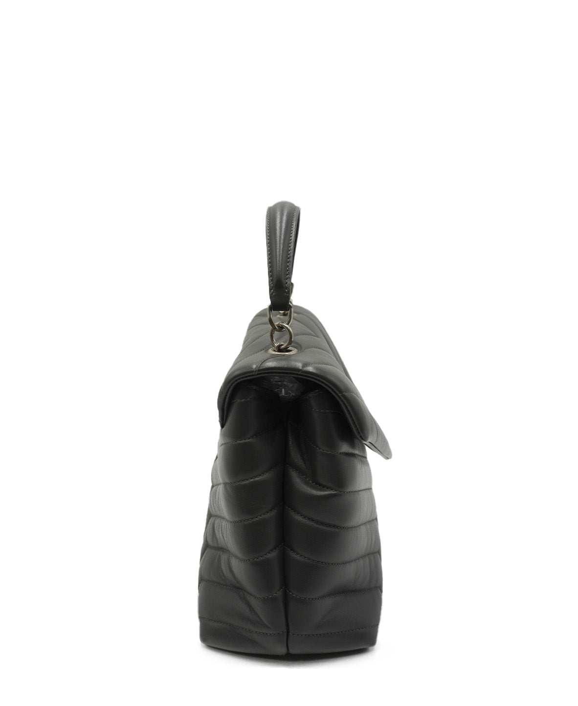 Small Quilted "Y" LouLou Shoulder Bag Grey