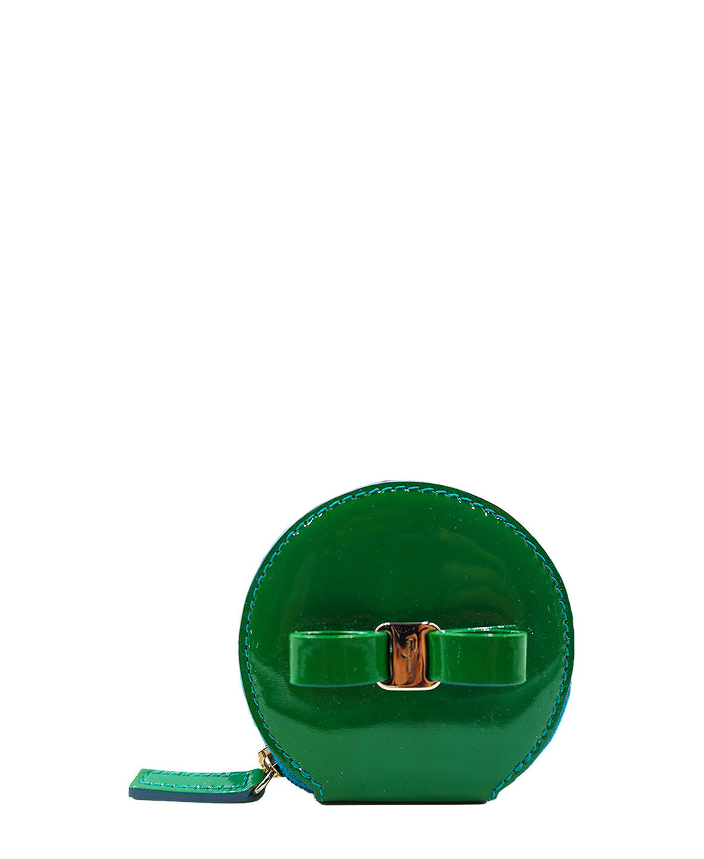 Leather Round Coin Pouch Multicolor