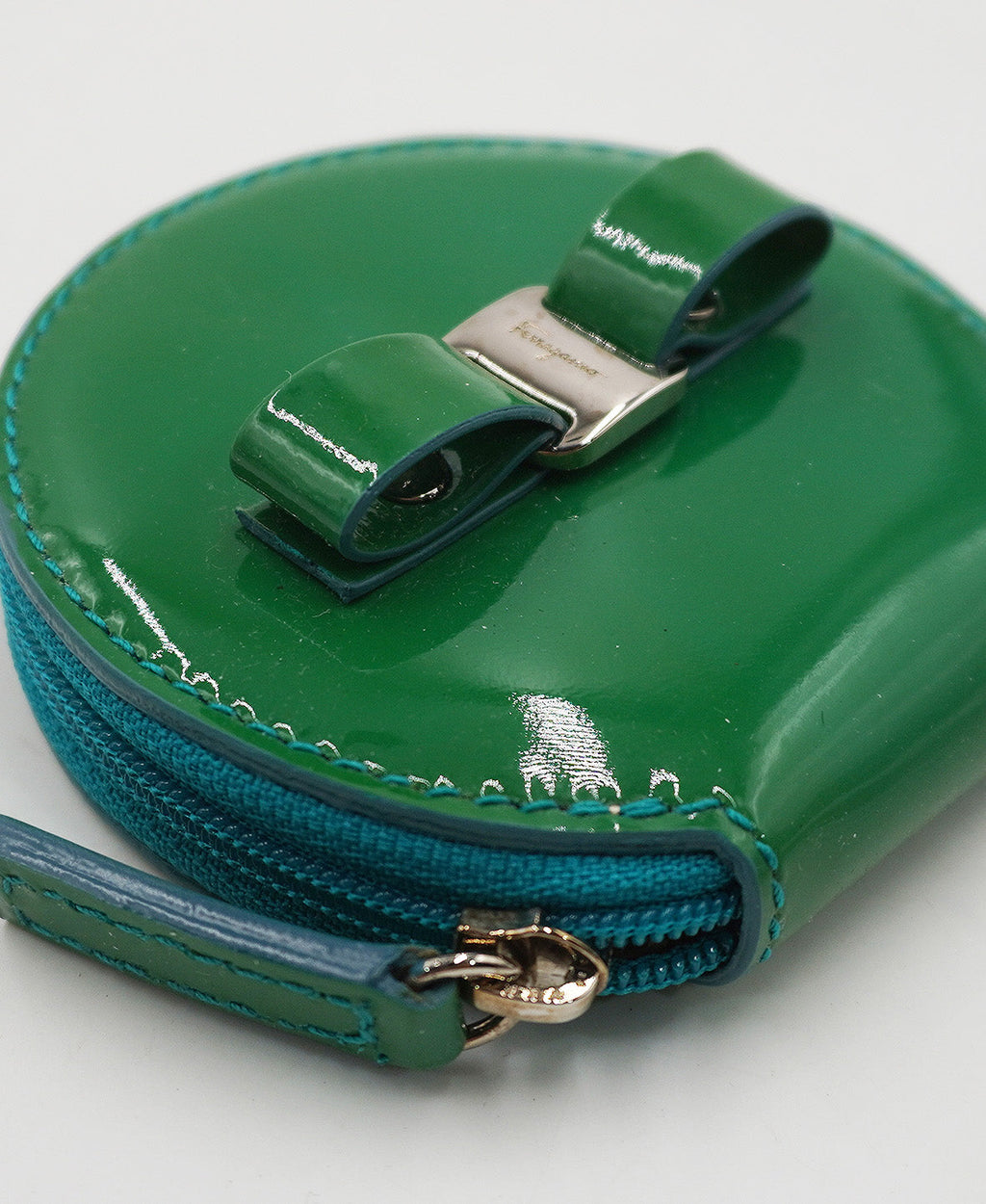 Leather Round Coin Pouch Multicolor