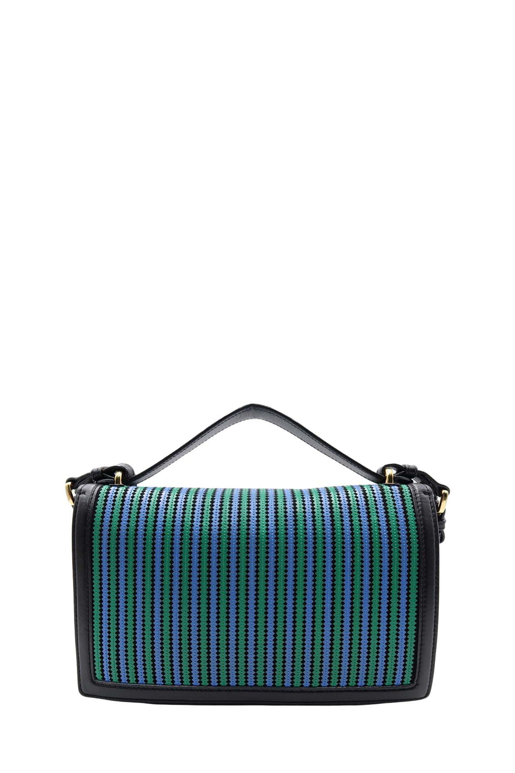 Medium Aileen Shoulder Bag with Blue Stripes Blue