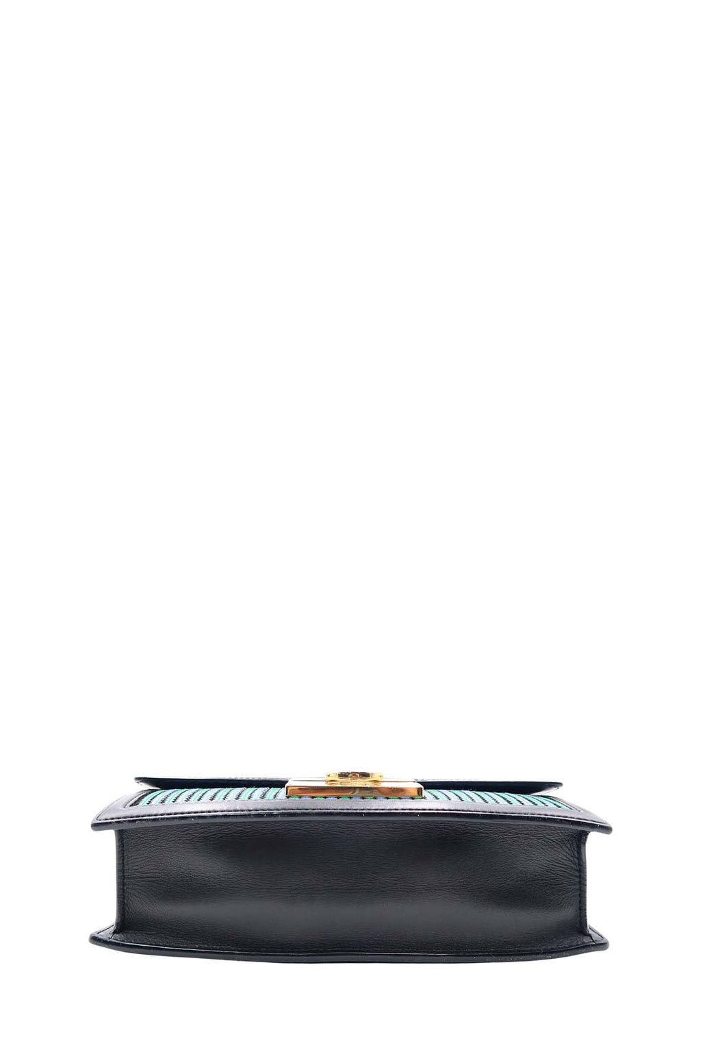 Medium Aileen Shoulder Bag with Blue Stripes Blue