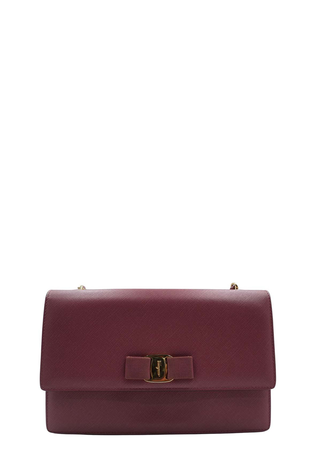 Medium Ginny Vara Ribbon Saffiano Leather Crossbody Bag Pink