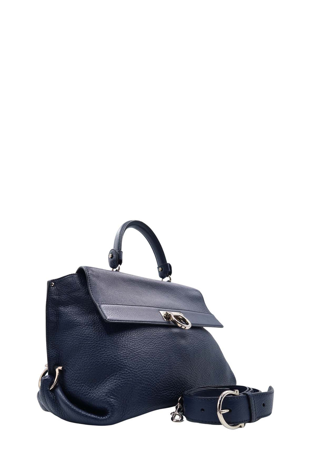 Medium Sofia Top Handle Bag Navy
