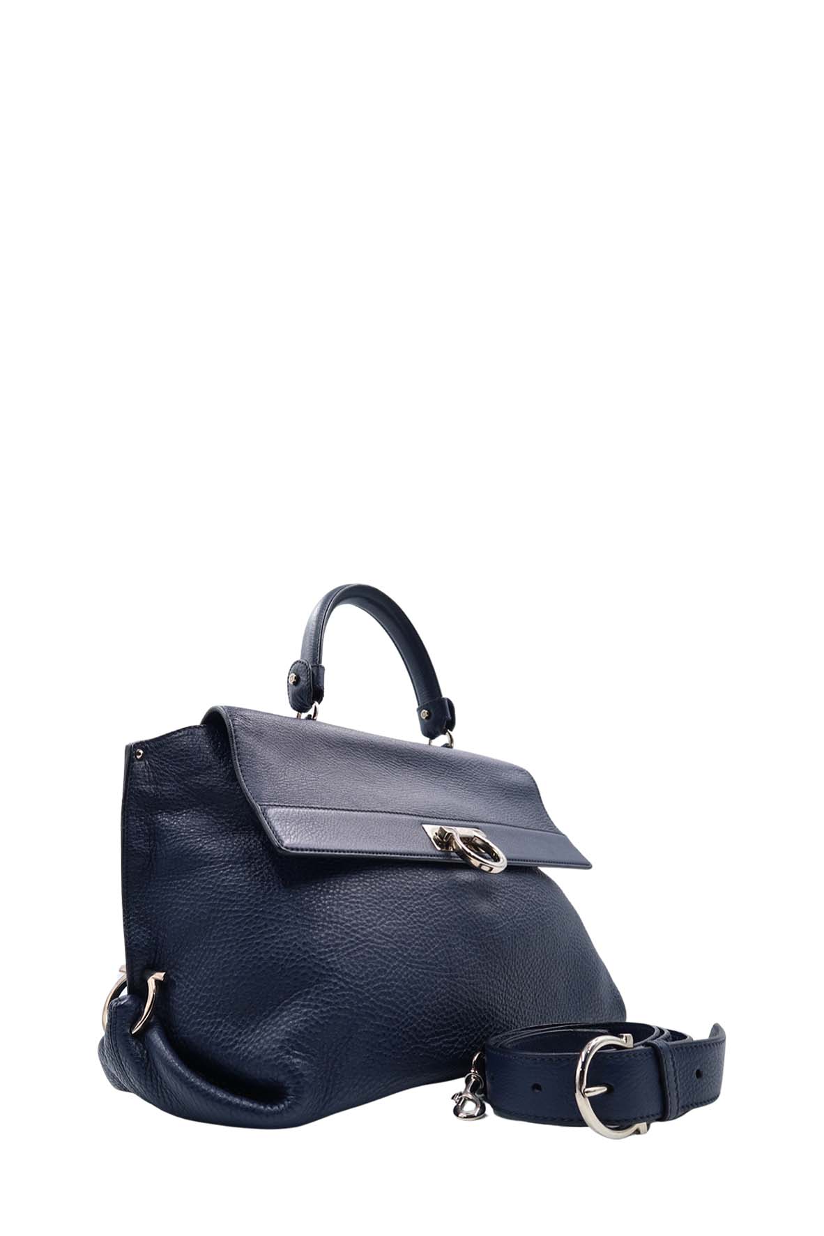 Medium Sofia Top Handle Bag Navy