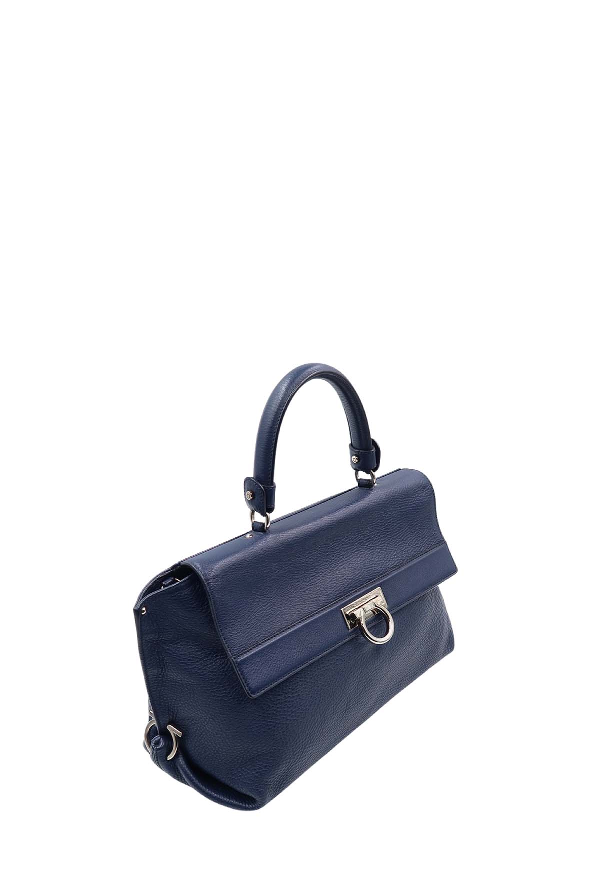 Medium Sofia Top Handle Bag Navy