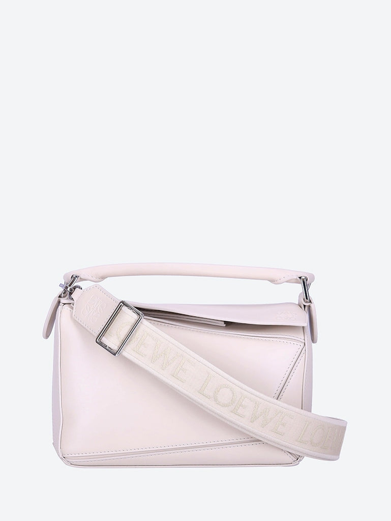 Loewe Women Satin Leather Puzzle Small Bag