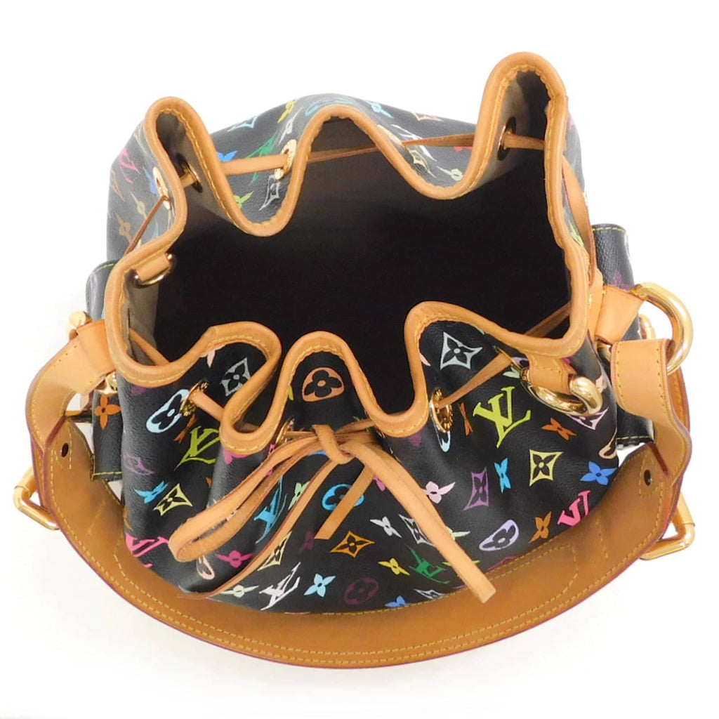 Louis Vuitton Petit NoÃƒÆ’Ã‚Â© Black Multicolor Monogram Canvas
