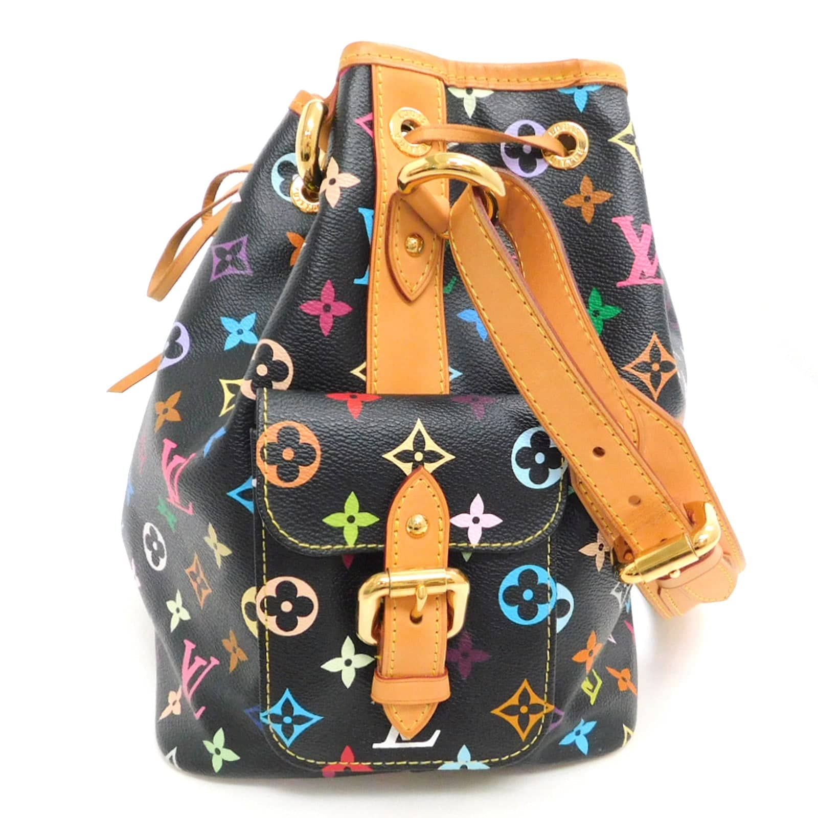 Louis Vuitton Petit NoÃƒÆ’Ã‚Â© Black Multicolor Monogram Canvas