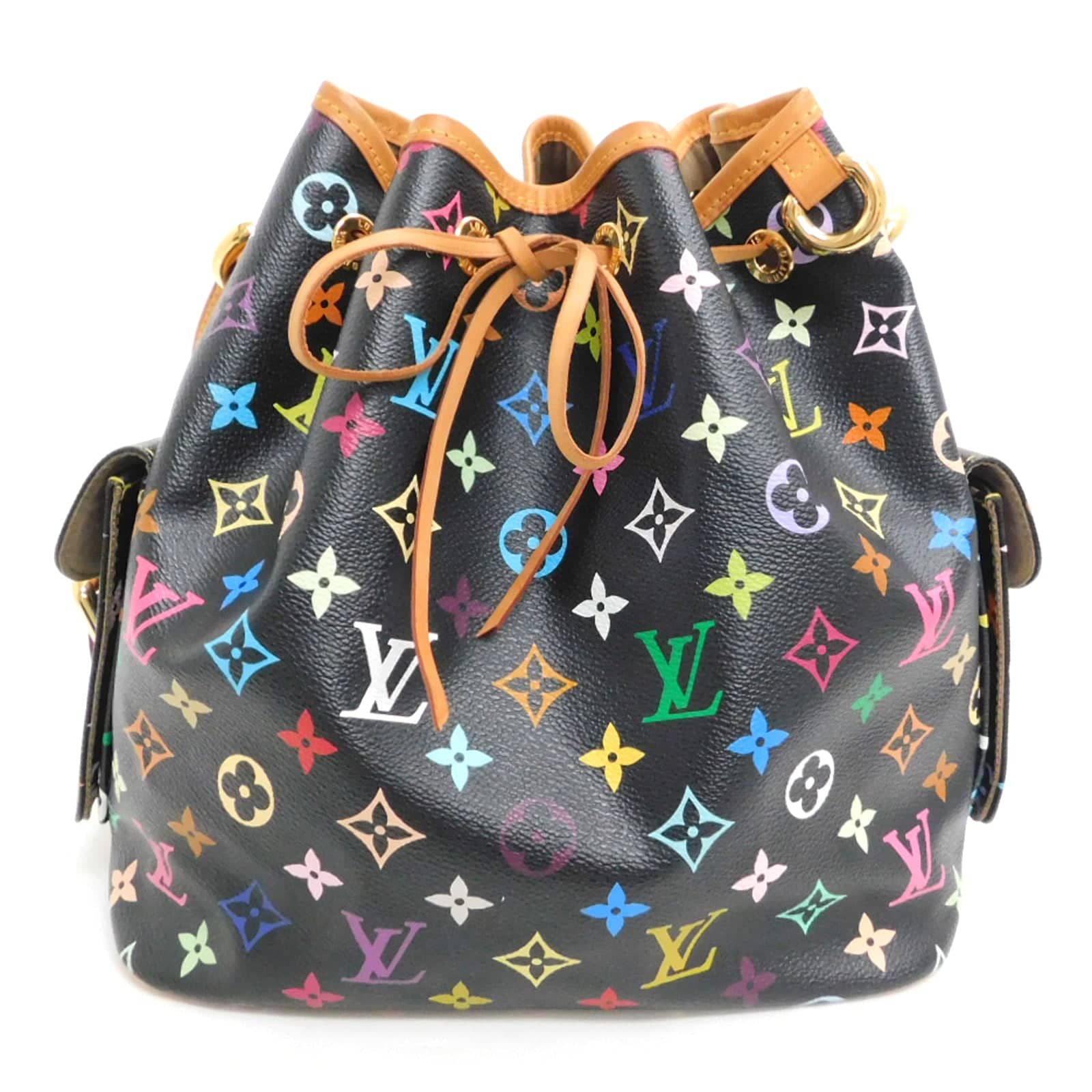 Louis Vuitton Petit NoÃƒÆ’Ã‚Â© Black Multicolor Monogram Canvas