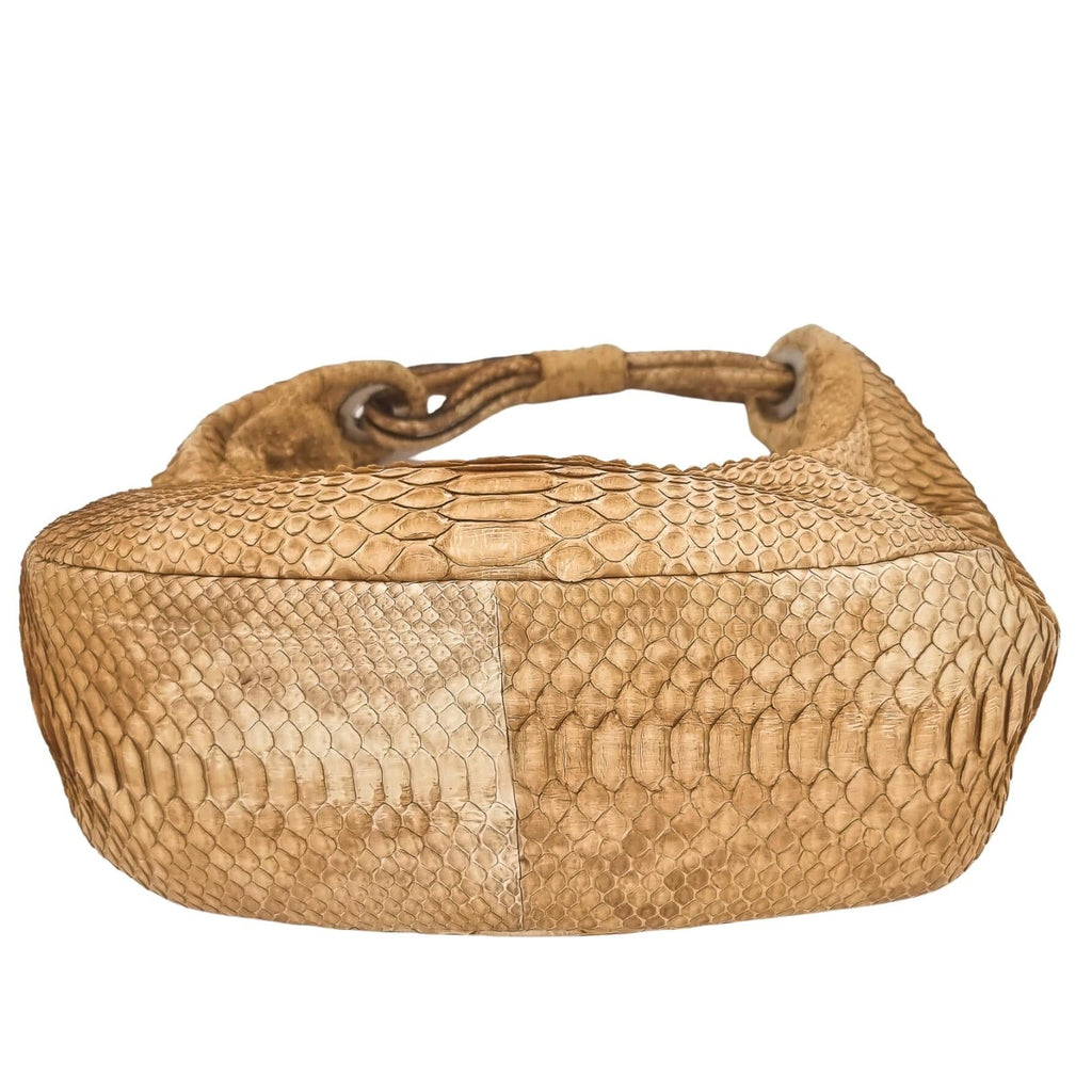 Soft handbag beige exotic