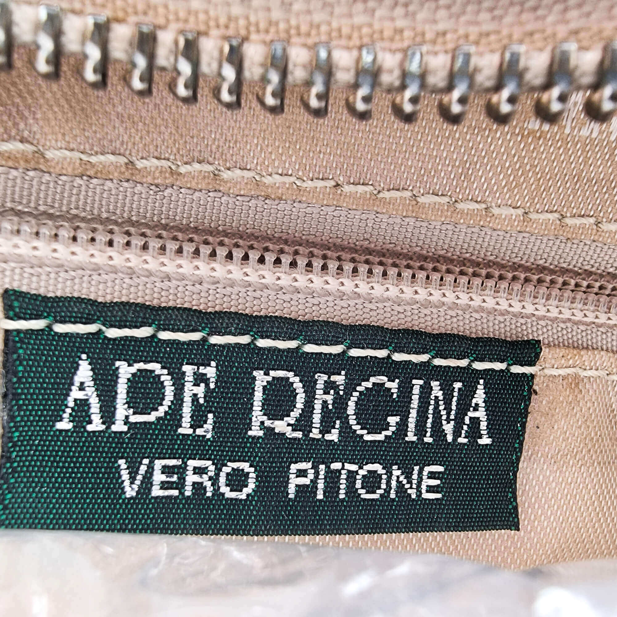 Soft handbag beige exotic
