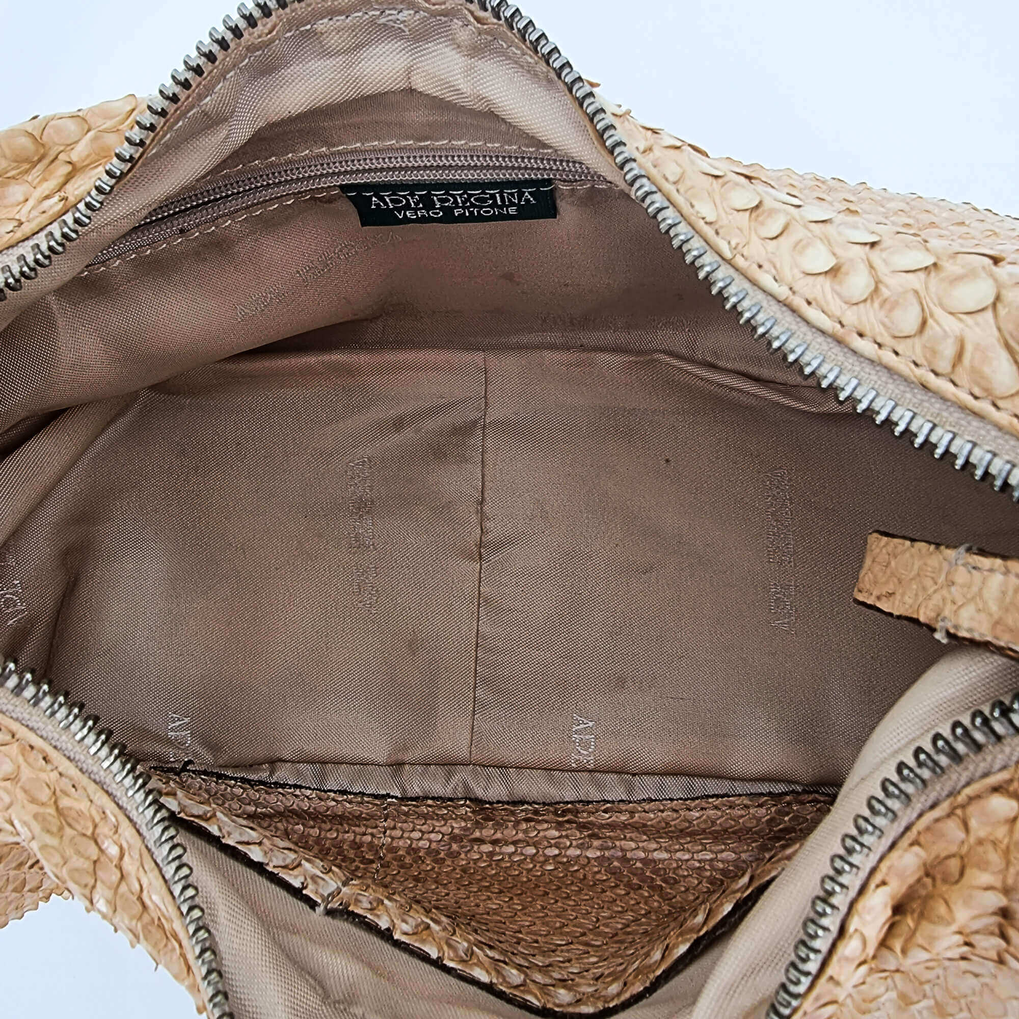 Soft handbag beige exotic